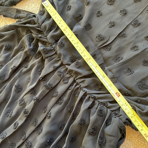 NWT! Long Sleeves Round Neck  Swiss Dot High Waist Chiffon Casual Dress… - Picture 8 of 13